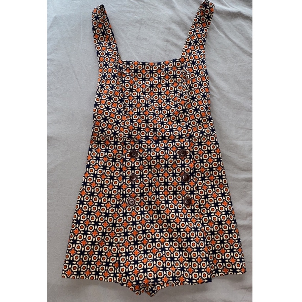 Envelope style corduroy romper